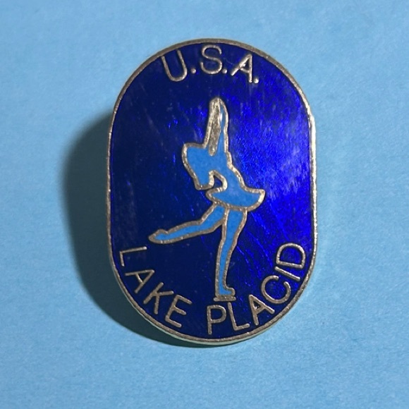 unbranded Jewelry - Blue and Silver Figure Skating Brooch